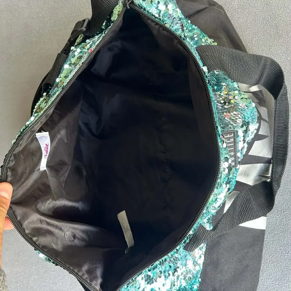 Justice Girls Dance Sequin Duffle Gym Bag Z89